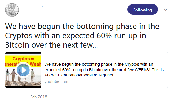 Twitters Calling Bitcoin Bottom February 2018