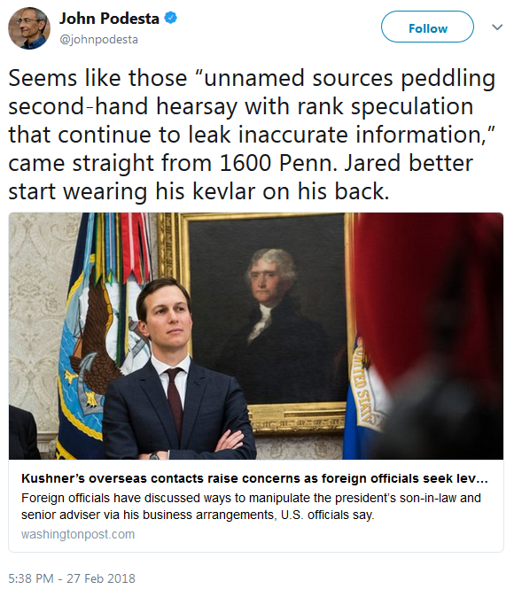 Podesta Kushner Kevlar