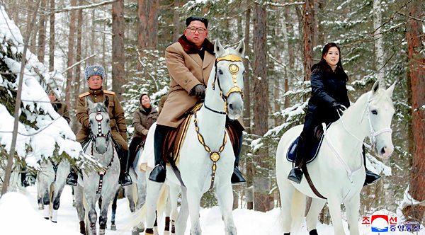 Kim Jong-un Riding White Horses