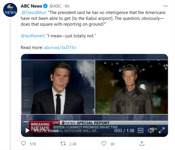 ABC News - Obviously, Biden's Presser Does Not Square With Reporting on the Ground - Aug. 20