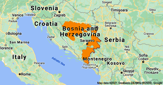 Map of Republika Srpska (Serbia)