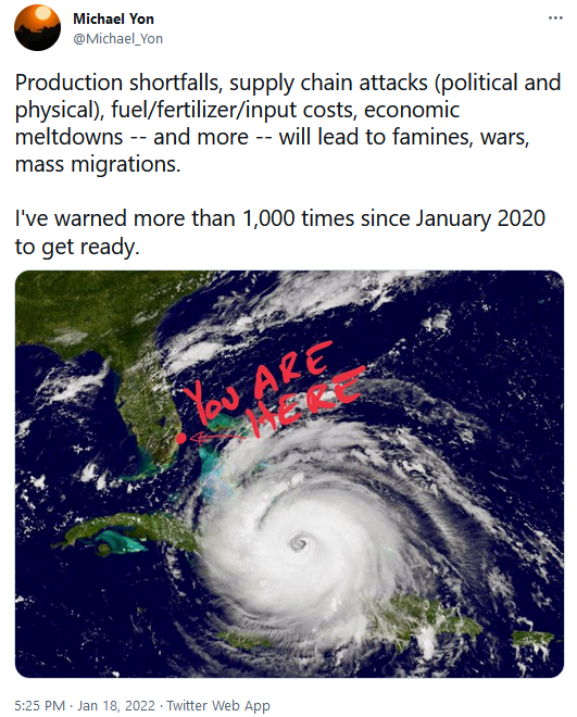 Michael Yon on Twitter Famine, War, Migrations Jan. 18. 2022