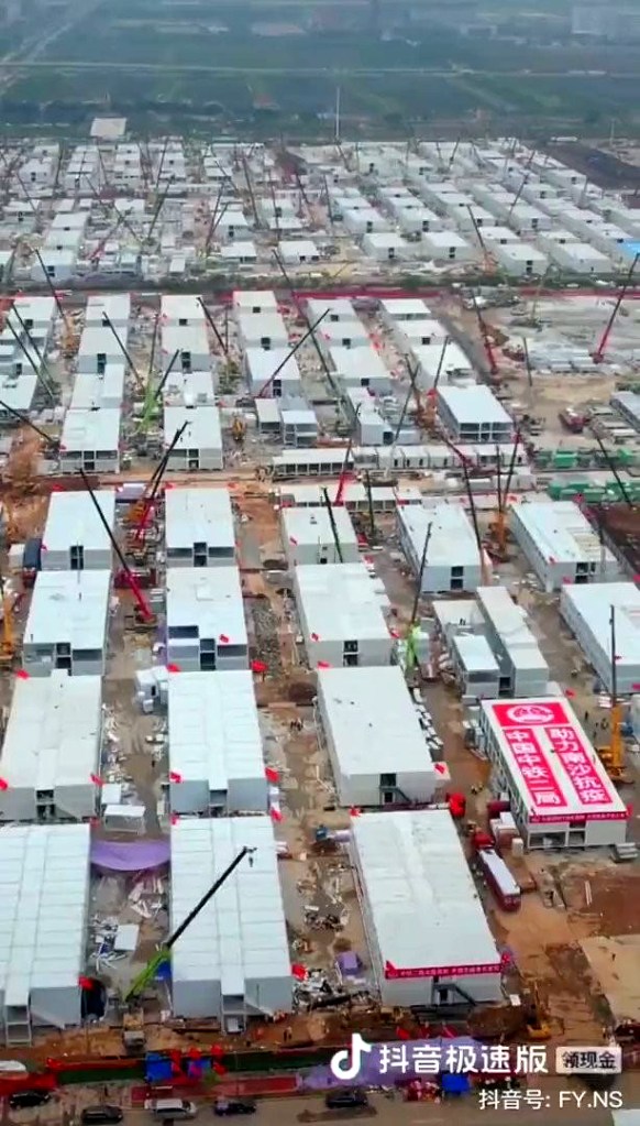 Quarantine Buildings Under Construction in Guangdong China