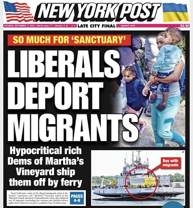 NY Post Cover Sep. 18, 2022