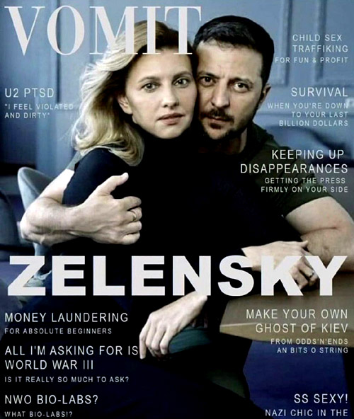 Zelensky on Vogue Cover Spoofed July 2022
