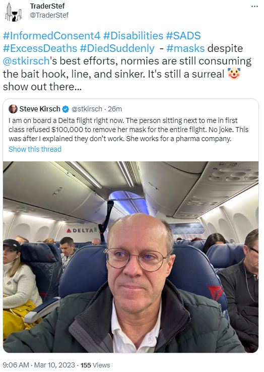 Steve Kirsch Twitter - Unmask for 100k