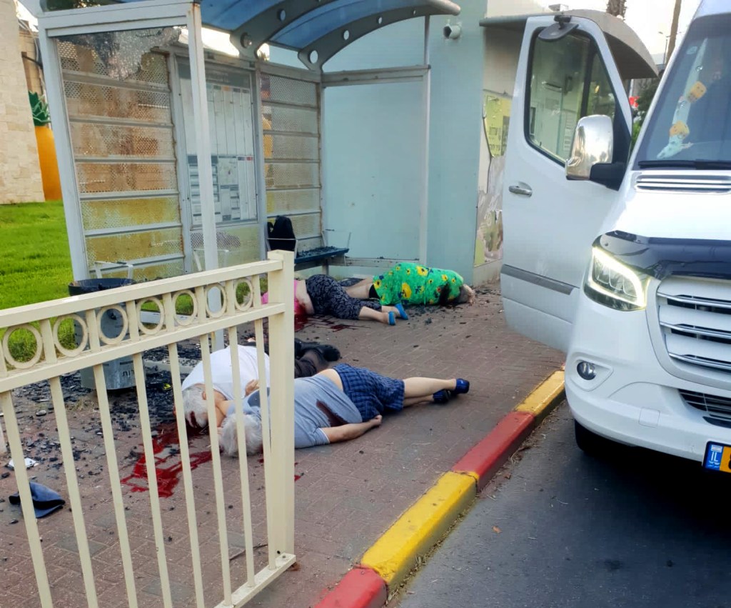 Bus Stop Murder of Elderly by Hamas in Israel - Oct. 7, 2023