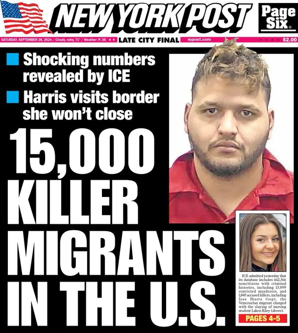 Killer Migrants in the U.S. – NY Post, Sep. 27
