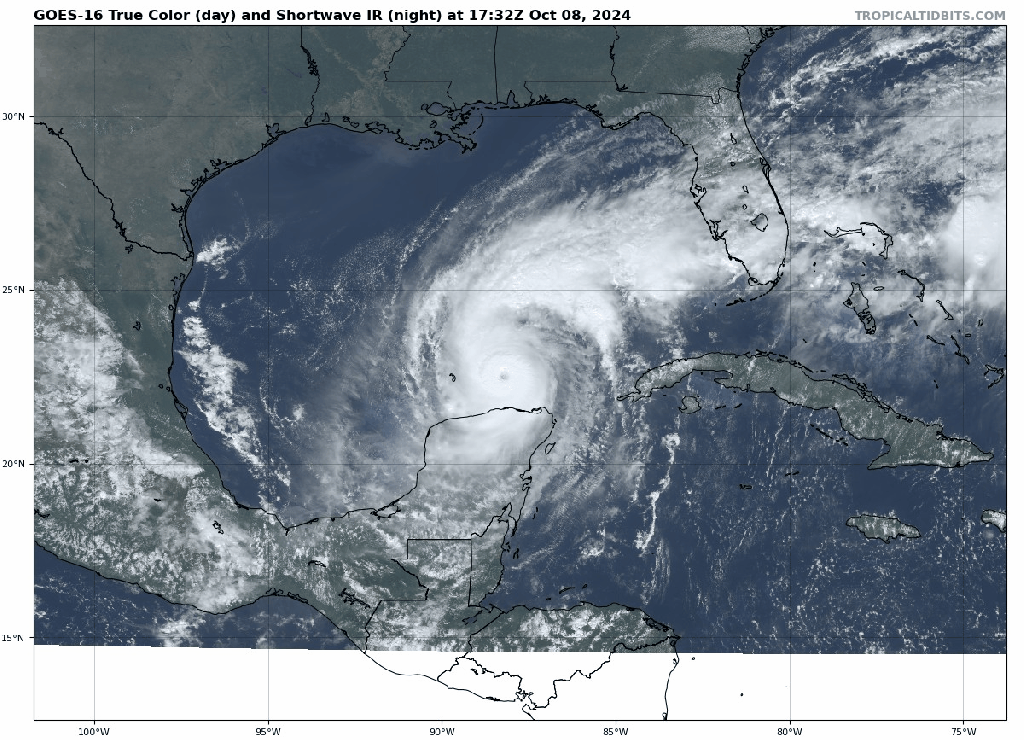 Milton CAT 4 - Animation Visible Oct. 8, 2024 at 3pm ET