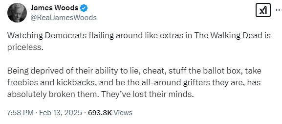 James Woods on the Democrat Walking Dead